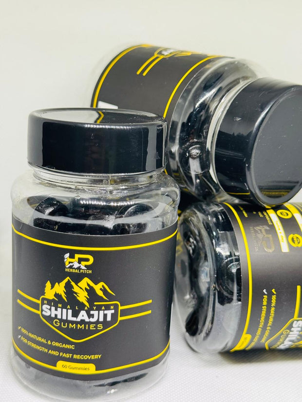 Himalayan Shilajit Gummies – 100% Natural Energy &amp; Stamina Booster (60 Gummies)