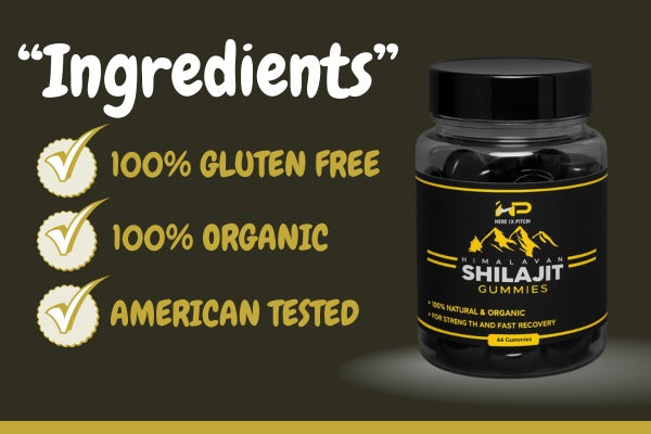 Himalayan Shilajit Gummies – 100% Natural Energy &amp; Stamina Booster (60 Gummies)