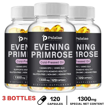 Evening Primrose Oil - Enhances Female Immune System, Balances Hormones, Clears Skin, Beautifies Female Reproductive HealthCapsu