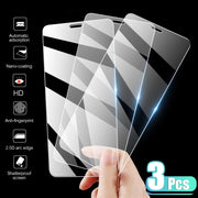3PCS Full Cover Tempered Glass For iPhone 13 12 Mini 11 14 15 Pro Max 6S 7 8 14 Plus Screen Protector On iPhone XR XS MAX Glass